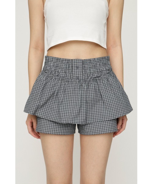 SLY(スライ)の「CHECK LAYERED S/PT チェックレイヤードショートパンツ 春服 夏服(スラックス・レディース・マルチ/ブラック・1/0)」の11枚目の写真