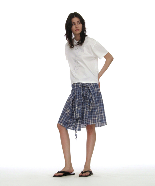PARTIMENTO WOMEN(パルティメントウィメン)の「DBRプリントレギュラーTシャツ_ホワイト(Tシャツ/カットソー・レディース・その他・OS)」の7枚目の写真