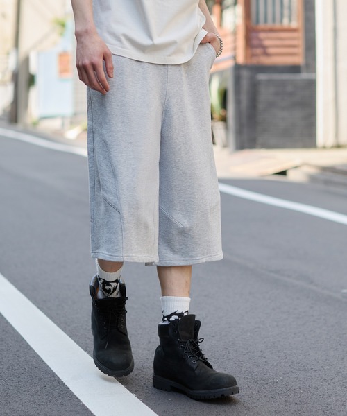 WEGO(ウィゴー)の「WEGO/バルーンスウェットショーツ(スウェットパンツ・メンズ・ブラック/杢グレー・LARGE/MEDIUM)」の5枚目の写真