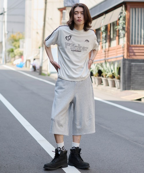 WEGO(ウィゴー)の「WEGO/バルーンスウェットショーツ(スウェットパンツ・メンズ・ブラック/杢グレー・LARGE/MEDIUM)」の7枚目の写真