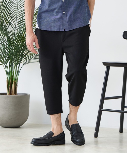 Blue Standard (ブルースタンダード)の「【BLUE STANDARD/ブルースタンダード】ドライリップル クロップドパンツ 7分丈 吸水速乾 ストレッチ イージーケア さらさら快適(スウェットパンツ・メンズ・グレー/ブラック/ネイビー・MEDIUM/LARGE/X-LARGE)」の6枚目の写真