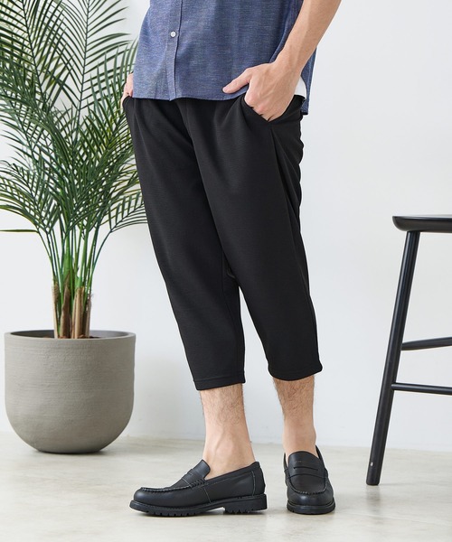 Blue Standard (ブルースタンダード)の「【BLUE STANDARD/ブルースタンダード】ドライリップル クロップドパンツ 7分丈 吸水速乾 ストレッチ イージーケア さらさら快適(スウェットパンツ・メンズ・グレー/ブラック/ネイビー・MEDIUM/LARGE/X-LARGE)」の7枚目の写真