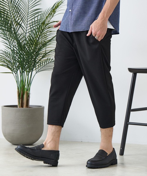 Blue Standard (ブルースタンダード)の「【BLUE STANDARD/ブルースタンダード】ドライリップル クロップドパンツ 7分丈 吸水速乾 ストレッチ イージーケア さらさら快適(スウェットパンツ・メンズ・グレー/ブラック/ネイビー・MEDIUM/LARGE/X-LARGE)」の8枚目の写真