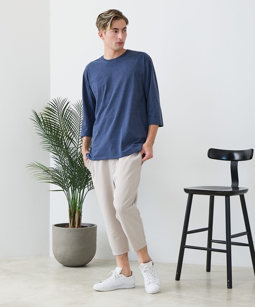 Blue Standard (ブルースタンダード)の「【BLUE STANDARD/ブルースタンダード】ドライリップル クロップドパンツ 7分丈 吸水速乾 ストレッチ イージーケア さらさら快適(スウェットパンツ・メンズ・グレー/ブラック/ネイビー・MEDIUM/LARGE/X-LARGE)」の10枚目の写真