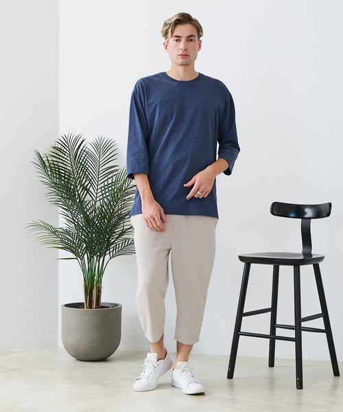 Blue Standard (ブルースタンダード)の「【BLUE STANDARD/ブルースタンダード】ドライリップル クロップドパンツ 7分丈 吸水速乾 ストレッチ イージーケア さらさら快適(スウェットパンツ・メンズ・グレー/ブラック/ネイビー・MEDIUM/LARGE/X-LARGE)」の11枚目の写真