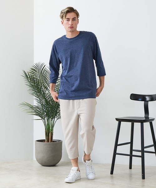 Blue Standard (ブルースタンダード)の「【BLUE STANDARD/ブルースタンダード】ドライリップル クロップドパンツ 7分丈 吸水速乾 ストレッチ イージーケア さらさら快適(スウェットパンツ・メンズ・グレー/ブラック/ネイビー・MEDIUM/LARGE/X-LARGE)」の12枚目の写真