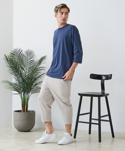 Blue Standard (ブルースタンダード)の「【BLUE STANDARD/ブルースタンダード】ドライリップル クロップドパンツ 7分丈 吸水速乾 ストレッチ イージーケア さらさら快適(スウェットパンツ・メンズ・グレー/ブラック/ネイビー・MEDIUM/LARGE/X-LARGE)」の13枚目の写真
