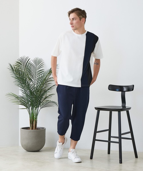 Blue Standard (ブルースタンダード)の「【BLUE STANDARD/ブルースタンダード】ドライリップル クロップドパンツ 7分丈 吸水速乾 ストレッチ イージーケア さらさら快適(スウェットパンツ・メンズ・グレー/ブラック/ネイビー・MEDIUM/LARGE/X-LARGE)」の22枚目の写真