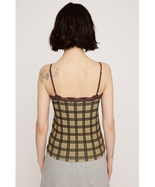 SLY(スライ)の「LIMITED ITEM CHECK PRINT LACE CAMI チェックプリントレースキャミ 春服 夏服(キャミソール・レディース・ベージュ系その他/ブラック系その他2・FREE)」の13枚目の写真