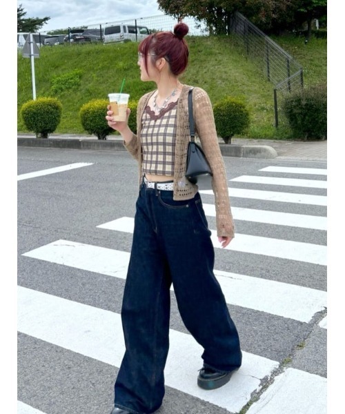 SLY(スライ)の「LIMITED ITEM CHECK PRINT LACE CAMI チェックプリントレースキャミ 春服 夏服(キャミソール・レディース・ベージュ系その他/ブラック系その他2・FREE)」の15枚目の写真