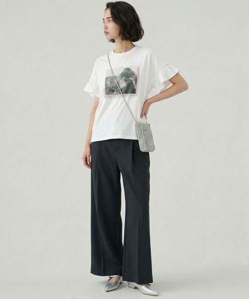 GLOBAL WORK(グローバルワーク)の「ウツクシDRYワイドストレートパンツ/636547(その他パンツ・レディース・チャコールグレー/グレイッシュベージュ/ブラック/ダークブルー/ダークブラウン・S-Long/XX-LARGE/L-Long/LARGE/X-SMALL/MEDIUM/SMALL/M-Long/X-LARGE/XL-Long)」の17枚目の写真