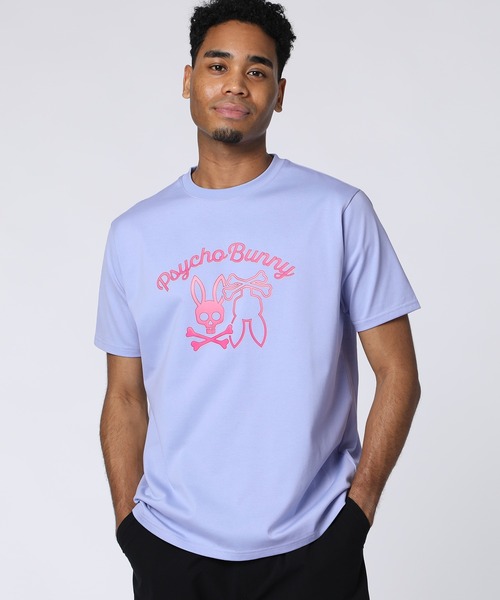 Psycho Bunny(サイコバニー)の「ネオンアートワーク クールマックス Tシャツ(Tシャツ/カットソー・メンズ・ブラック/ライトブルー/ホワイト・LARGE/MEDIUM/SMALL/X-LARGE)」の2枚目の写真