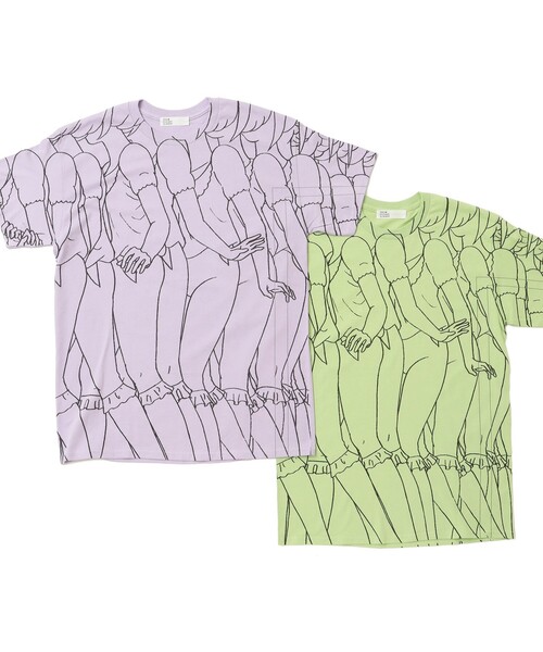 TOKYO CULTUART by BEAMS(トウキョウカルチャートバイビームス)の「水野健一郎 / 仮想世紀エレベーション T-Shirt(Tシャツ/カットソー・レディース・ラベンダー/グリーン系その他・MEDIUM/SMALL/X-LARGE/LARGE)」の13枚目の写真