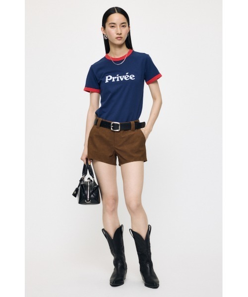 MOUSSY(マウジー)の「PRIVEE RINGER Tシャツ(Tシャツ/カットソー・レディース・ライトイエロー/ネイビー/ブルー・FREE)」の17枚目の写真