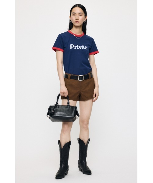 MOUSSY(マウジー)の「PRIVEE RINGER Tシャツ(Tシャツ/カットソー・レディース・ライトイエロー/ネイビー/ブルー・FREE)」の19枚目の写真