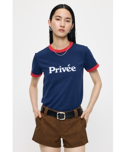 MOUSSY(マウジー)の「PRIVEE RINGER Tシャツ(Tシャツ/カットソー・レディース・ライトイエロー/ネイビー/ブルー・FREE)」の20枚目の写真