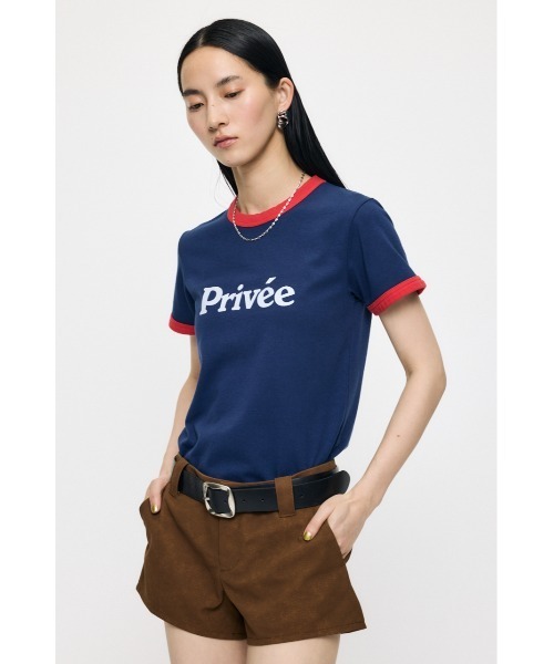 MOUSSY(マウジー)の「PRIVEE RINGER Tシャツ(Tシャツ/カットソー・レディース・ライトイエロー/ネイビー/ブルー・FREE)」の21枚目の写真