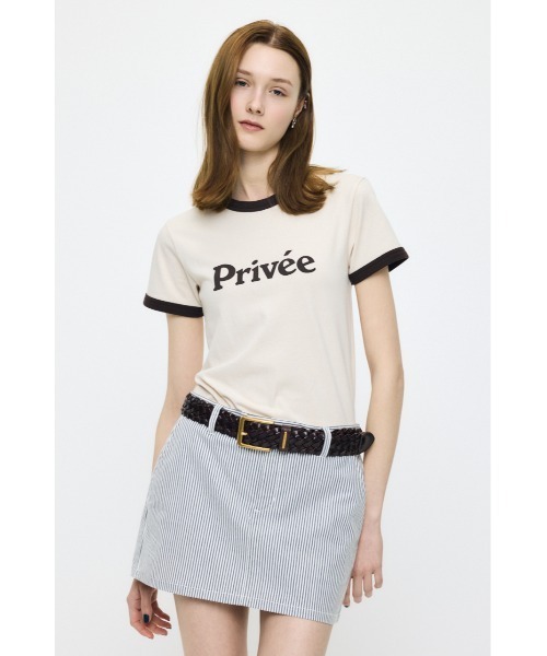 MOUSSY(マウジー)の「PRIVEE RINGER Tシャツ(Tシャツ/カットソー・レディース・ライトイエロー/ネイビー/ブルー・FREE)」の11枚目の写真
