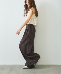 Lunea | ストライプワイドパンツ(その他パンツ)