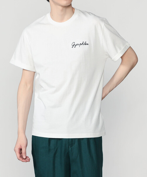 GYMPHLEX(ジムフレックス)の「Gymphlex | 刺繍ロゴTシャツ MEN(Tシャツ/カットソー・メンズ・チャコール/ホワイト・XL/L/M)」の1枚目の写真