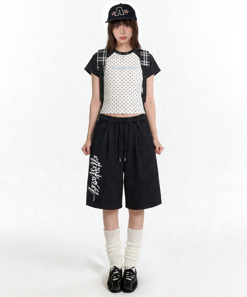 ARTISTWEAR（アーティストウェア）の「[ATW] オートグラフバミューダパンツ - 2COLOR（その他パンツ・レディース・グレー/ブラック・X-LARGE/LARGE/MEDIUM/4XL）」の7枚目の写真