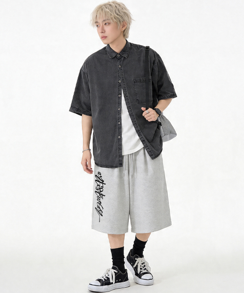 ARTISTWEAR（アーティストウェア）の「[ATW] オートグラフバミューダパンツ - 2COLOR（その他パンツ・レディース・グレー/ブラック・X-LARGE/LARGE/MEDIUM/4XL）」の9枚目の写真