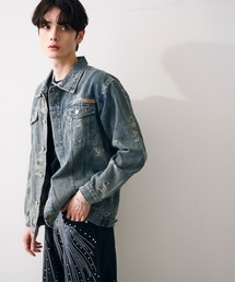 クロップド トップス ジャケット/アウター」に該当するブルー
