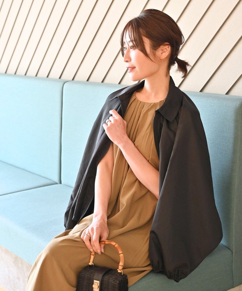 Ehre style(エーレスタイル)の「綺麗め好きへ 艶で格上げ バルーンブルゾン(ブルゾン・レディース・アイボリー/ブラック/カーキ・FREE)」の22枚目の写真