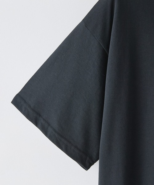 SAVIER(サビアー)の「【SAVIER/サビアー】×【ZERO STAIN/ゼロステイン】【NYロゴ立体刺繍】コラボ ハーフジップ Tシャツ オーバーサイズ 汗染み防止 ストリート・スケーター(Tシャツ/カットソー・メンズ・スミクロ/ホワイト・LARGE/MEDIUM)」の7枚目の写真