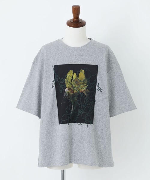 MDR(エムディアール)の「『フラワーフォト刺繍クルーTシャツ』(Tシャツ/カットソー・メンズ・オフホワイト/杢グレー/ブラック・L/M/XL)」の16枚目の写真