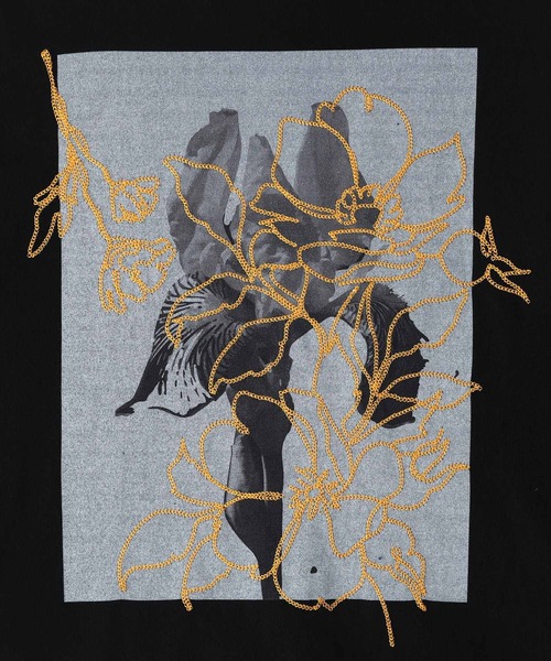 MDR(エムディアール)の「『フラワーフォト刺繍クルーTシャツ』(Tシャツ/カットソー・メンズ・オフホワイト/杢グレー/ブラック・L/M/XL)」の13枚目の写真