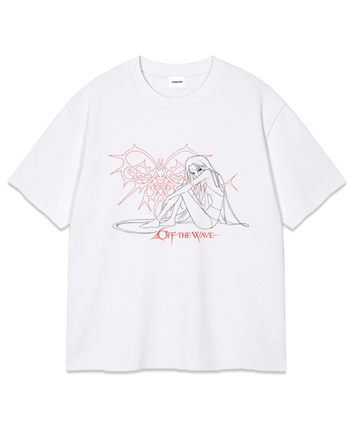 RANDOMOFF（ランダムオフ）の「[ROF x GYEOL] FADED HEART FIGURE T-SHIRT (2color)（Tシャツ/カットソー・レディース・ブラック/ホワイト・SMALL/MEDIUM/LARGE/X-LARGE）」の3枚目の写真