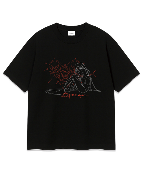 RANDOMOFF（ランダムオフ）の「[ROF x GYEOL] FADED HEART FIGURE T-SHIRT (2color)（Tシャツ/カットソー・レディース・ブラック/ホワイト・SMALL/MEDIUM/LARGE/X-LARGE）」の4枚目の写真