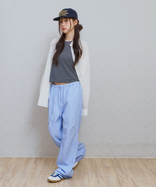 KIJIKO(キジコ)の「ke613. Move Pigment Wide Pants Sky Blue(その他パンツ・レディース・スカイブルー・SMALL/MEDIUM)」の3枚目の写真