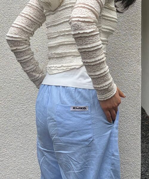 KIJIKO(キジコ)の「ke613. Move Pigment Wide Pants Sky Blue(その他パンツ・レディース・スカイブルー・SMALL/MEDIUM)」の9枚目の写真
