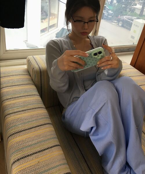 KIJIKO(キジコ)の「ke613. Move Pigment Wide Pants Sky Blue(その他パンツ・レディース・スカイブルー・SMALL/MEDIUM)」の10枚目の写真