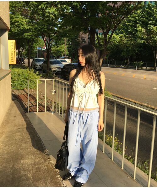 KIJIKO(キジコ)の「ke613. Move Pigment Wide Pants Sky Blue(その他パンツ・レディース・スカイブルー・SMALL/MEDIUM)」の11枚目の写真
