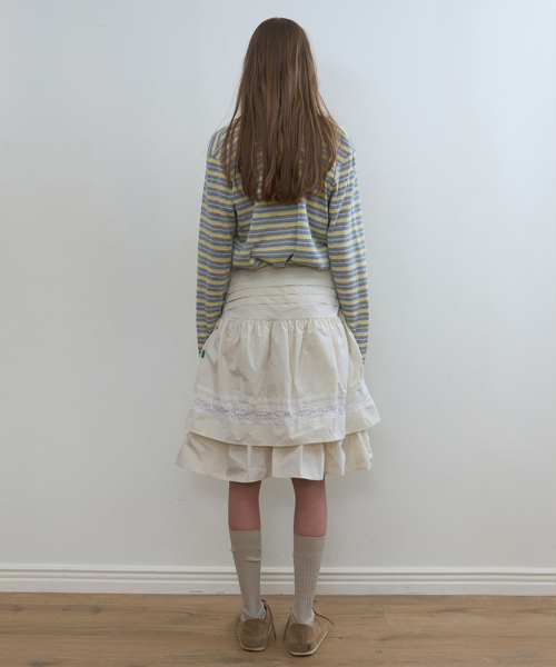 NOCONTENT(ノーコンテント)の「337. ティアードレーススカート _ クリーム(スカート・レディース・その他・SMALL/MEDIUM)」の2枚目の写真