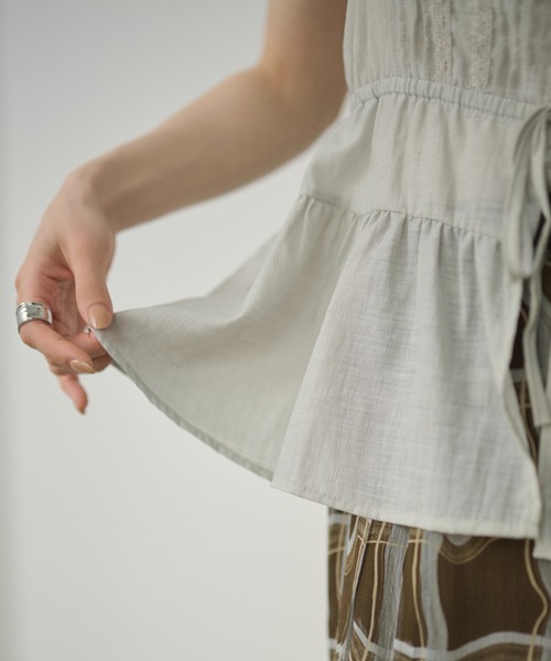 LAULEN（ローレン）の「layered pintuck camisole tops /レイヤードピンタックキャミソールトップス（Tシャツ/カットソー・レディース・グレー/ホワイト/ベージュ/イエロー・FREE）」の18枚目の写真