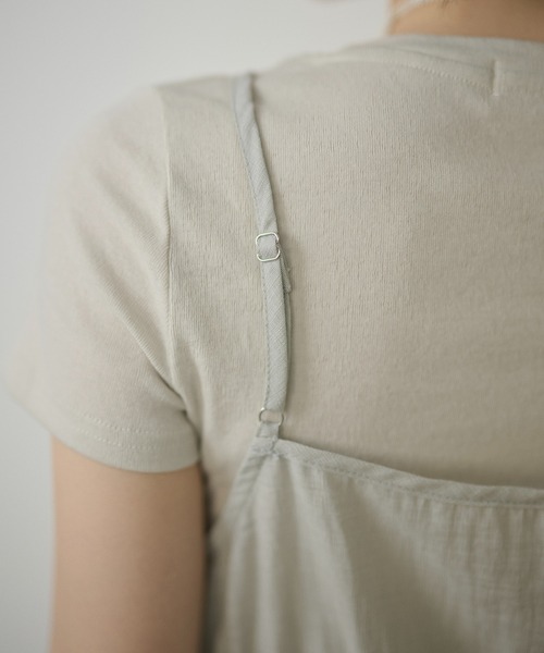 LAULEN（ローレン）の「layered pintuck camisole tops /レイヤードピンタックキャミソールトップス（Tシャツ/カットソー・レディース・グレー/ホワイト/ベージュ/イエロー・FREE）」の17枚目の写真
