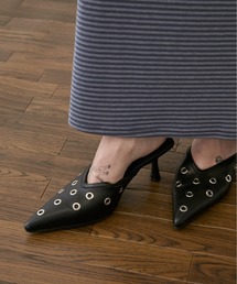 Eyelet Pointed Mule / アイレットポインテッドミュール