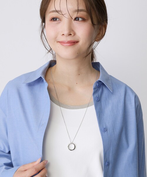THE SHOP TK (ザ ショップ ティーケー )の「ダブルリング2wayネックレス(ネックレス・レディース・ゴールド/シルバー・00)」の7枚目の写真