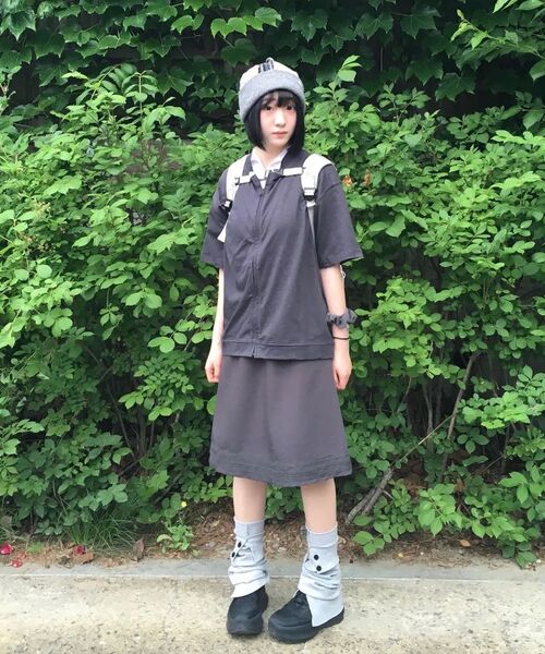 XERO（ゼロ）の「スラブフルジップハーフスウェットシャツ[チャコール]（Tシャツ/カットソー・レディース・その他・MEDIUM/LARGE）」の5枚目の写真