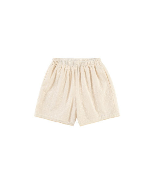 VANONE ATELIER（バノンアトリエ）の「P3305 フラワー刺繍ショーツ_Cream（その他パンツ・レディース・Cream・MEDIUM/SMALL）」の2枚目の写真
