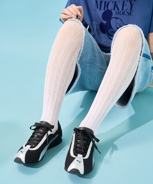 FREAK'S STORE（フリークスストア）の「レースタイツ（タイツ/ストッキング・レディース・ブラック/ホワイト・ONE SIZE）」の4枚目の写真