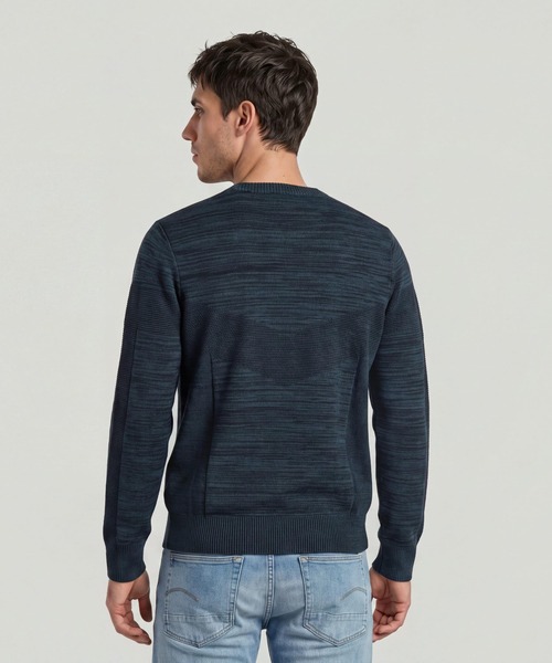 G-STAR(ジースター)の「3D Biker Knit Pullover/デザイン編みクルーネックニットセーター(ニット/セーター・メンズ・グリーン系その他/ブルー系その他・MEDIUM/X-LARGE/SMALL/LARGE/X-SMALL)」の8枚目の写真