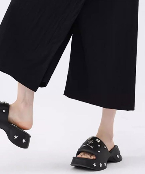 Flugge（フラッジー）の「ラップスカート風ワイドパンツ（スカート・レディース・ベージュ/ブラック・MEDIUM/LARGE）」の8枚目の写真