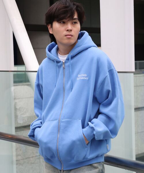 BEN DAVIS(ベンデイビス)の「【BEN DAVIS(ベンデイビス)】BD SWEAT ZIP HOODIE / スウェットパーカー Wジップ フーディ ワンポイント刺繍 裏起毛 ユニセックス(パーカー・メンズ・スカイブルー/グレー/ピンク/ブラック/ミント・X-LARGE/MEDIUM/LARGE)」の1枚目の写真