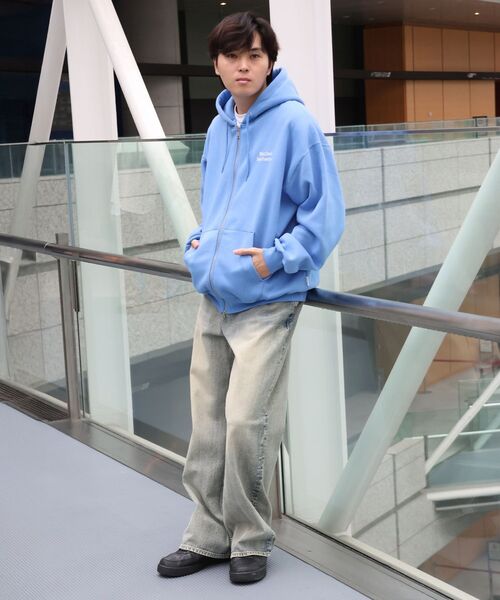 BEN DAVIS(ベンデイビス)の「【BEN DAVIS(ベンデイビス)】BD SWEAT ZIP HOODIE / スウェットパーカー Wジップ フーディ ワンポイント刺繍 裏起毛 ユニセックス(パーカー・メンズ・スカイブルー/グレー/ピンク/ブラック/ミント・X-LARGE/MEDIUM/LARGE)」の8枚目の写真