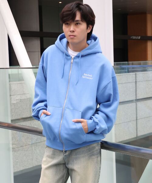 BEN DAVIS(ベンデイビス)の「【BEN DAVIS(ベンデイビス)】BD SWEAT ZIP HOODIE / スウェットパーカー Wジップ フーディ ワンポイント刺繍 裏起毛 ユニセックス(パーカー・メンズ・スカイブルー/グレー/ピンク/ブラック/ミント・X-LARGE/MEDIUM/LARGE)」の9枚目の写真